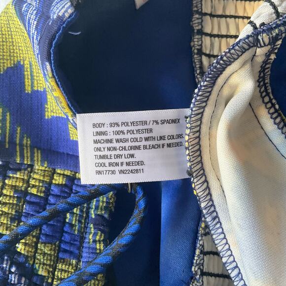 Xhilaration Women’s Sleeveless Sexy Crop Top Size S, Blue & Yellow - Picture 7 of 8